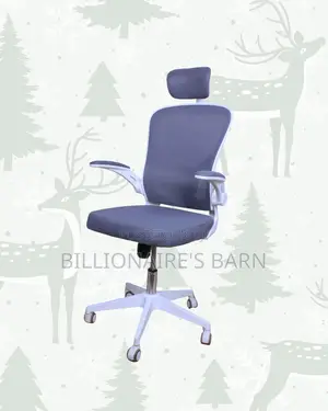 White Ergonomic Office Chair | Executive Finish, Space-Saving Arms