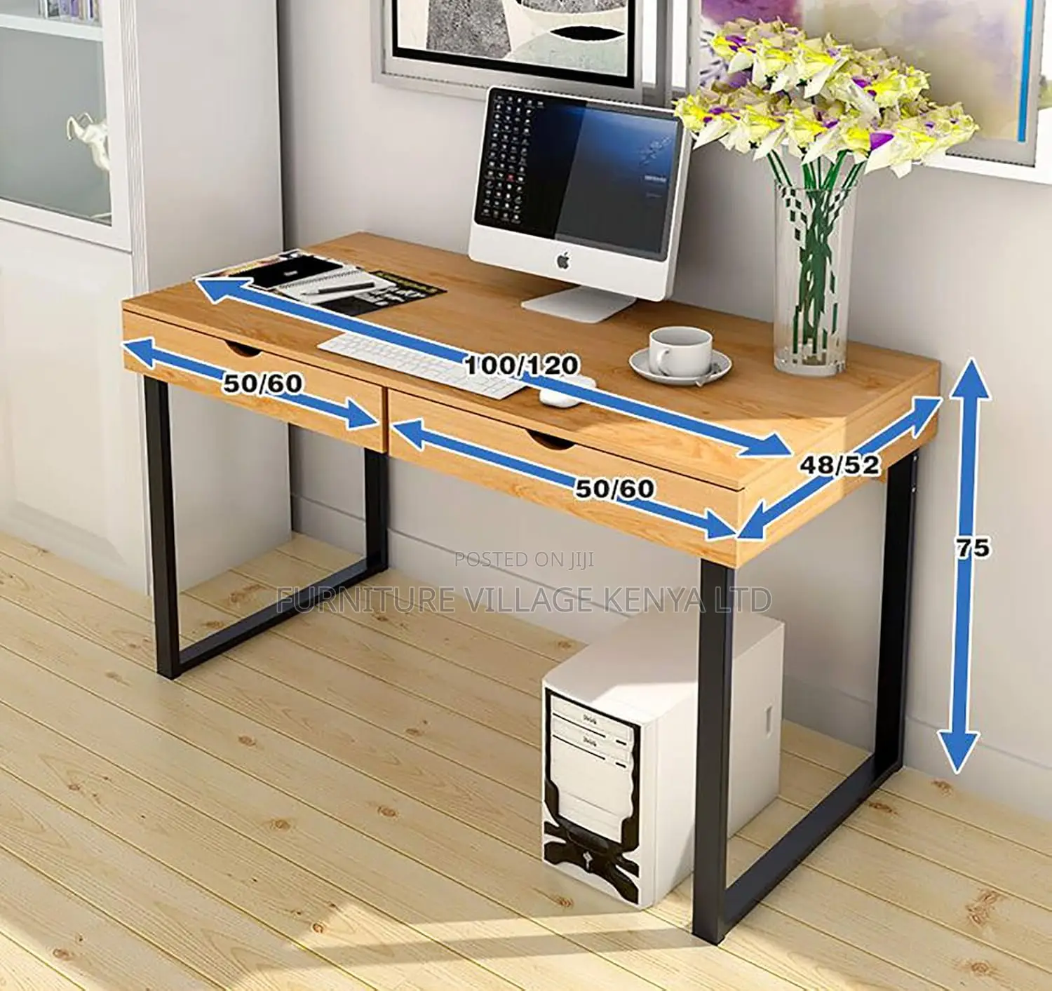 Generic Computer Desk With Drawers