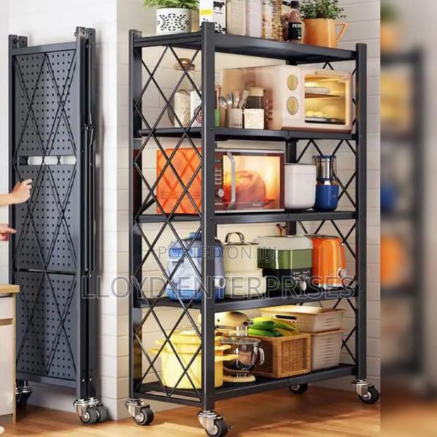 Foldable Movable Carbon Steel Strong Kitchen Rack - main view