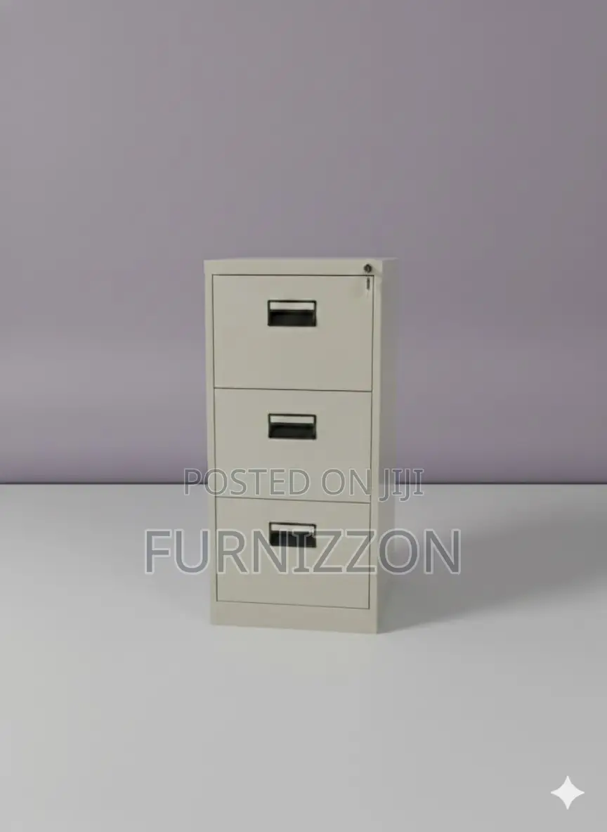 Metallic Office Storage Cabinet Three Drawer