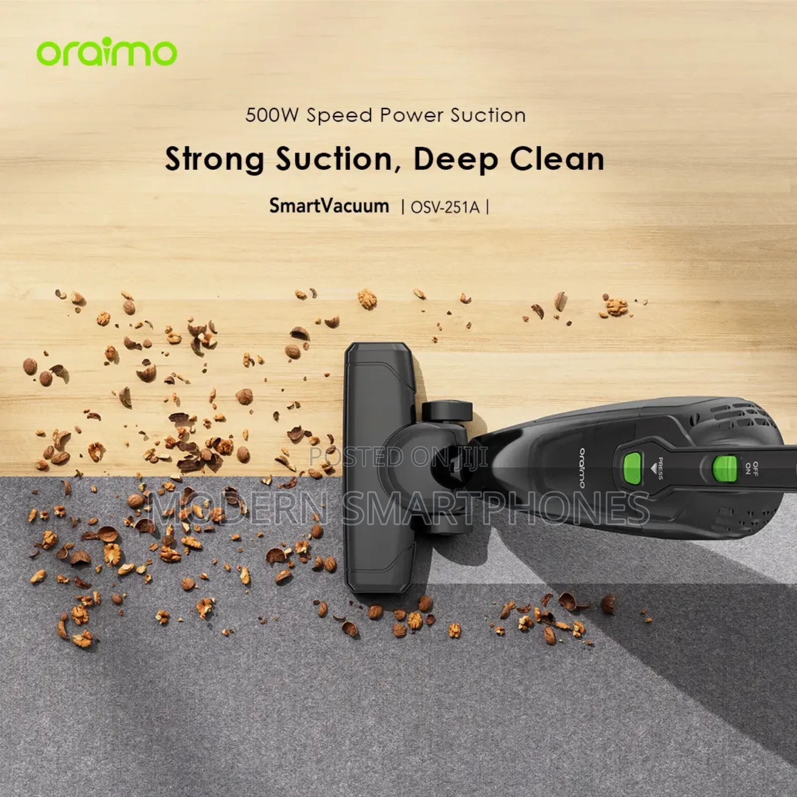 Oraimo Smartvacuum Corded Vacuum Cleaner With 5m Cord 500w High Speed