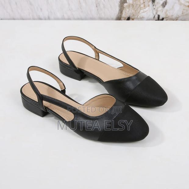 Black,Nude White Slingback Shoes - thumbnail 2