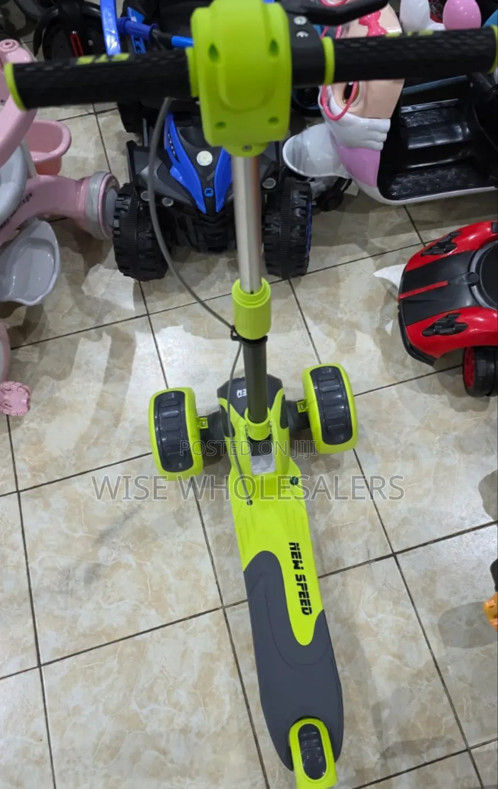 A Three-Wheeled Children's Kick Scooter 