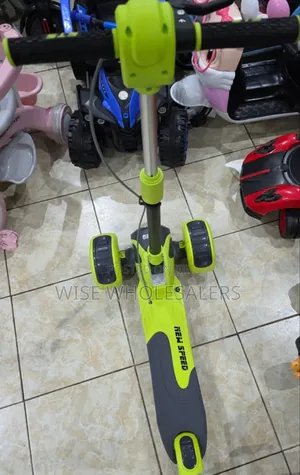 A Three-Wheeled Children's Kick Scooter 