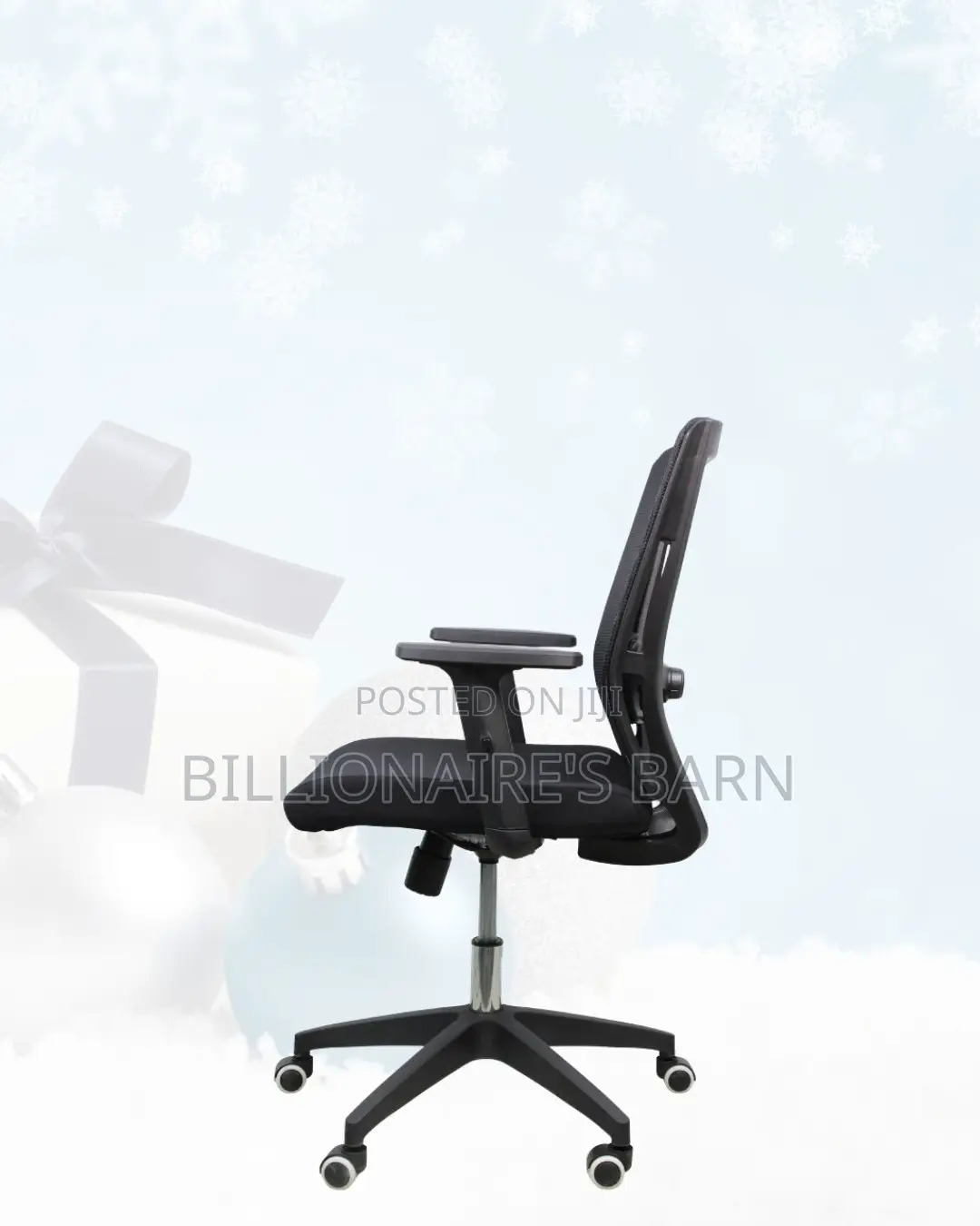 Barn Mid-Back Chair Nylon Base • Executive Finish, Durable Nylon Base