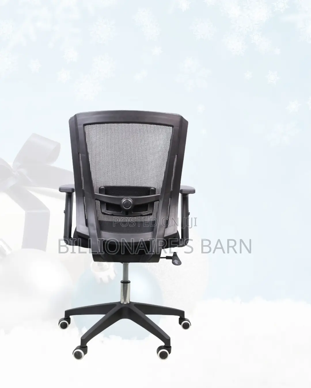 Barn Mid-Back Chair Nylon Base • Executive Finish, Durable Nylon Base