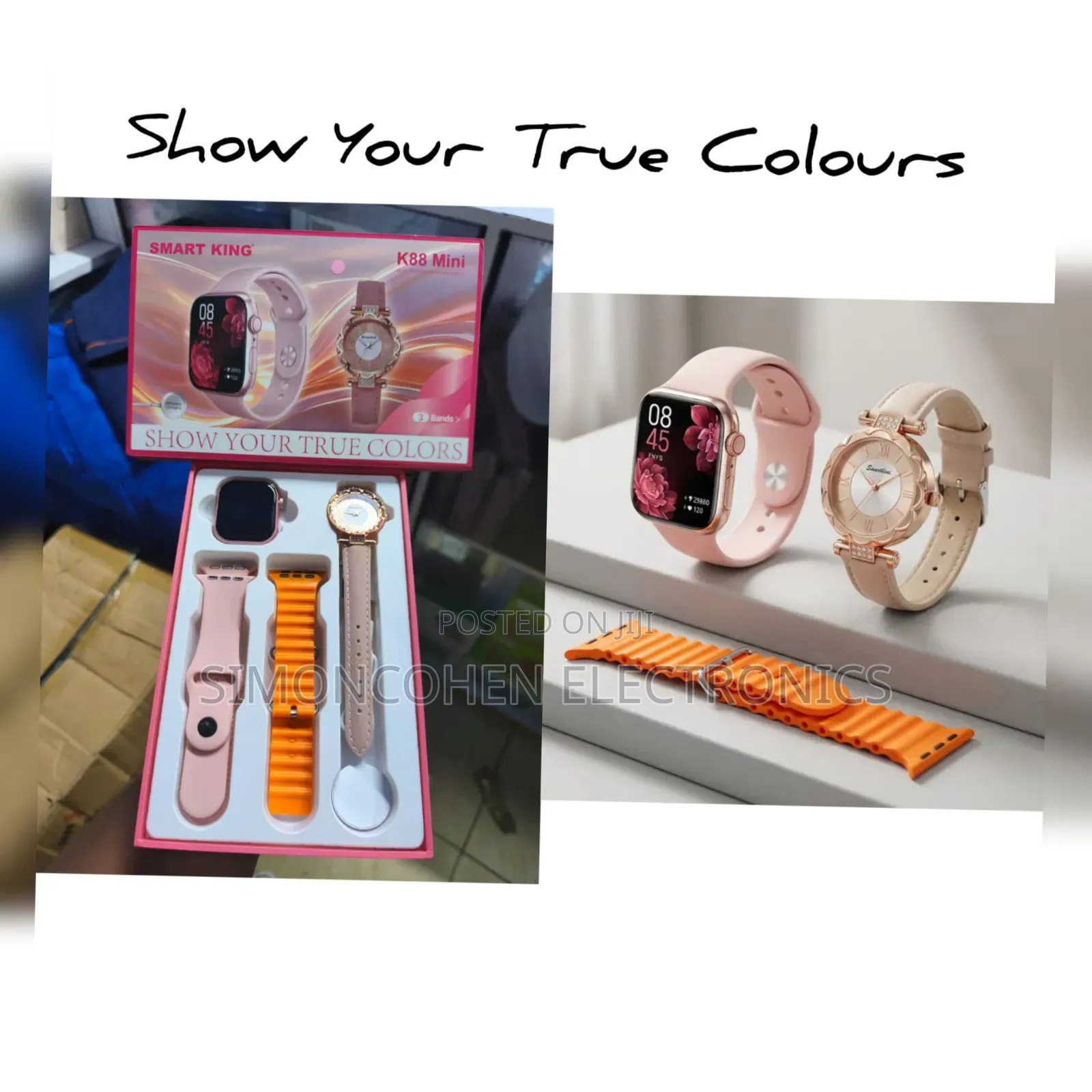K88 Smart Watch Plus Wrist Watch Set
