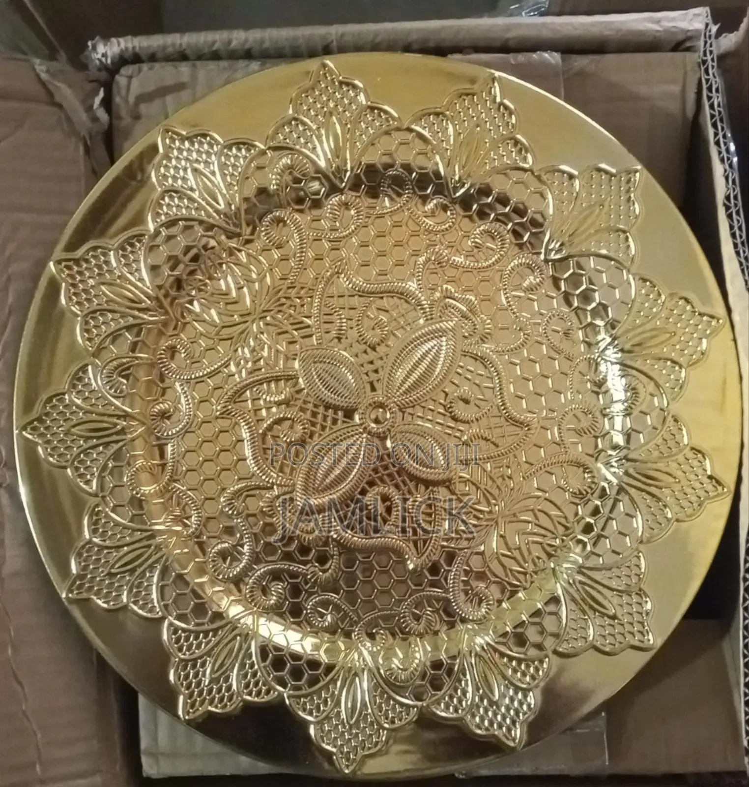 Gold Silver Round Charger Plates -Pm