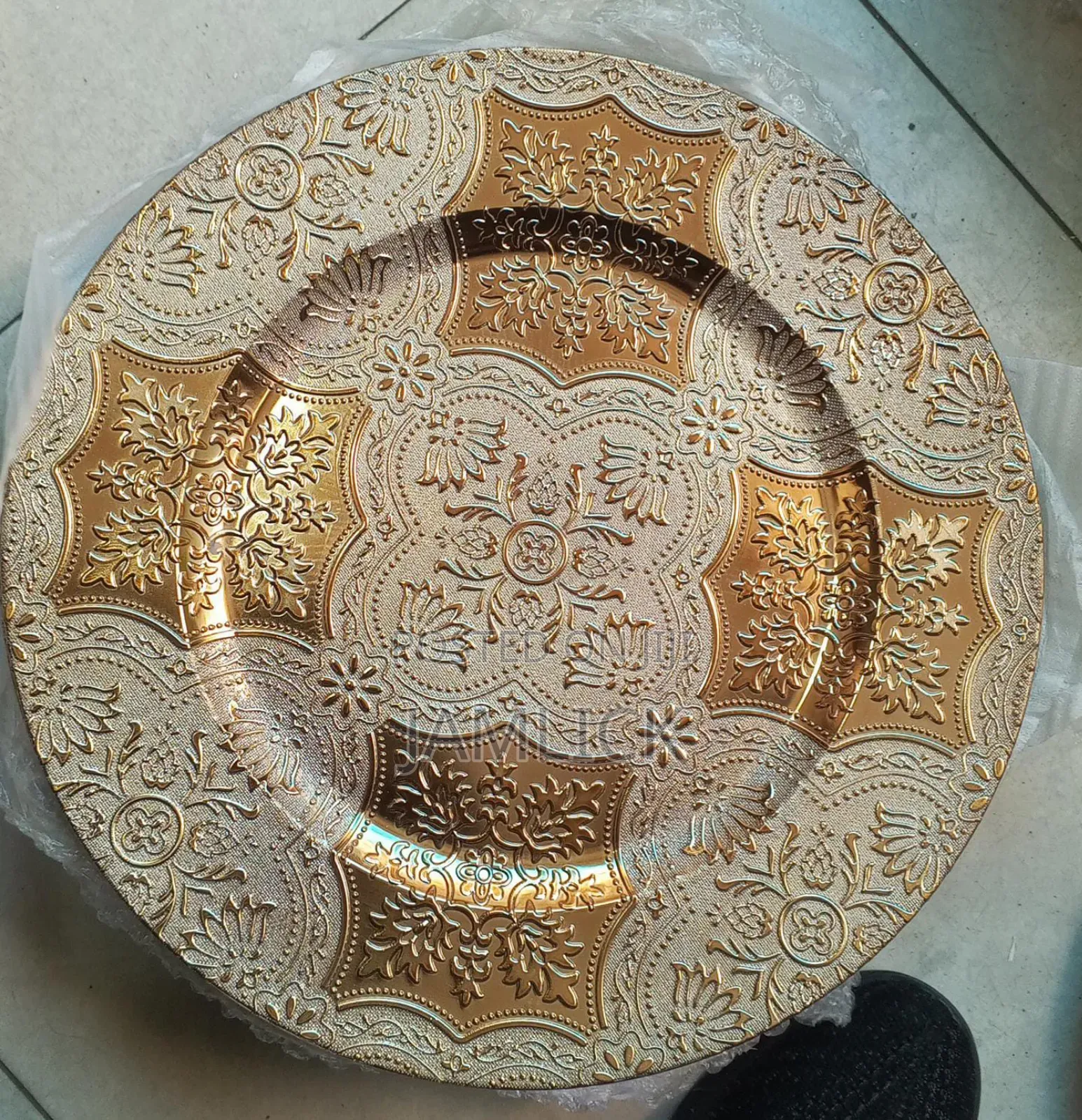 Gold Silver Round Charger Plates -Pm