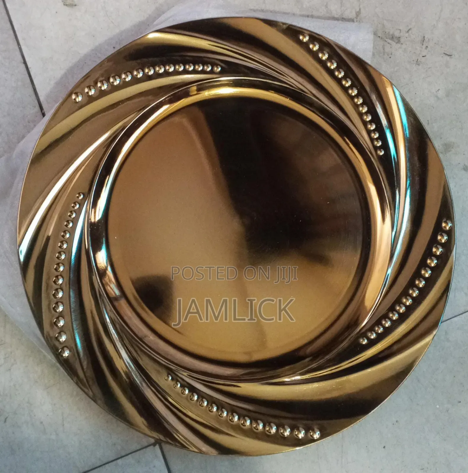 Gold Silver Round Charger Plates -Pm