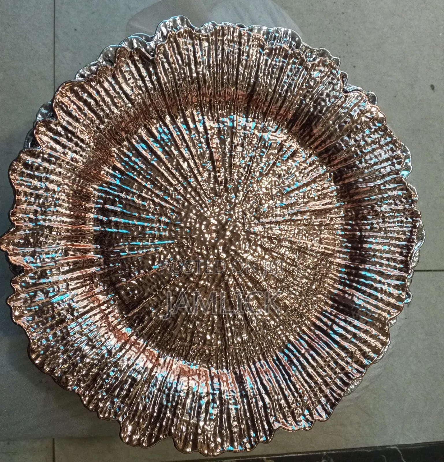 Gold Silver Round Charger Plates -Pm