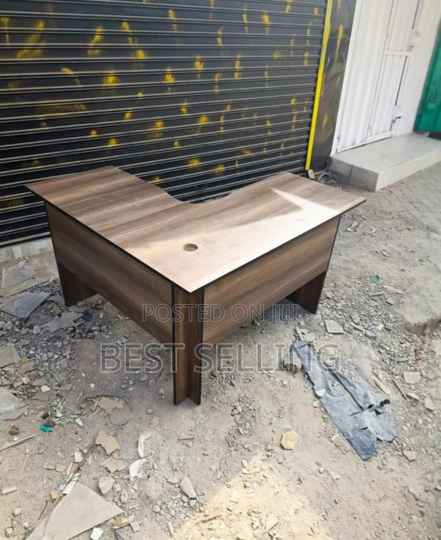 1.2m Brown L Shape Office Desk