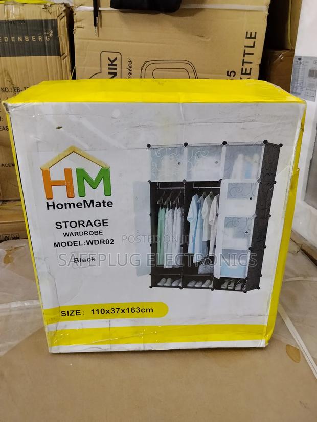 Plastic Wardrobe - 3 Sections | Anti-Rust | Easy Assembly - main view