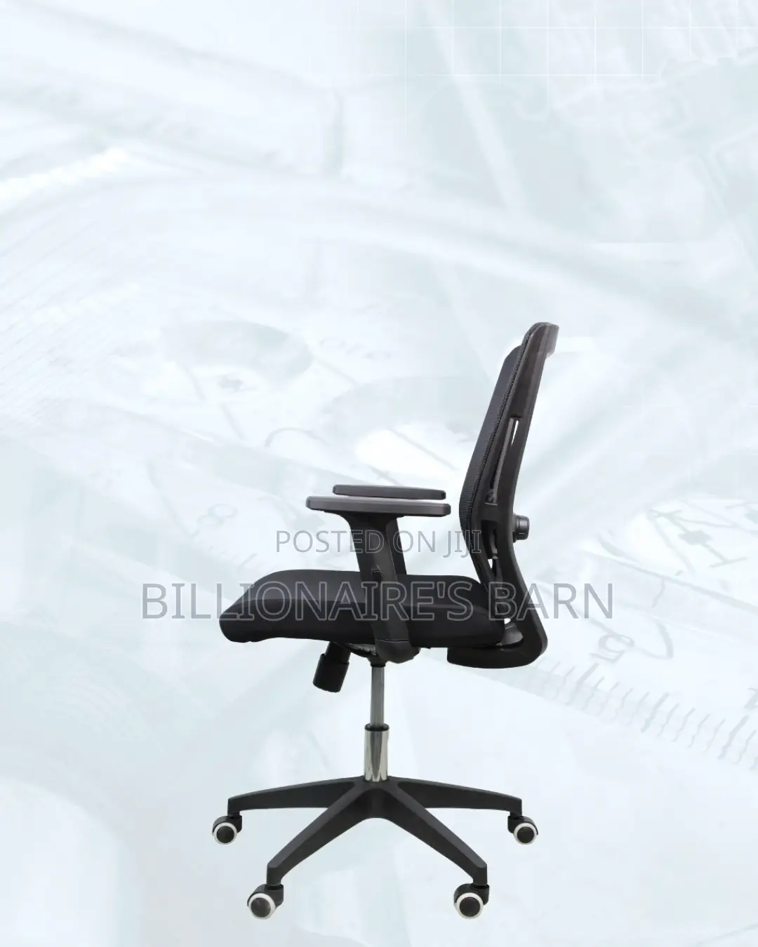 Barn Origin Mid-Back Office Chair — Space-Saving , Durable Nylon Base