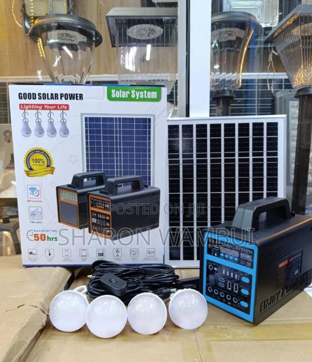 Big Solar System With 4 Led Bulbs /Solar Lighting System With 4 Bulbs - main view