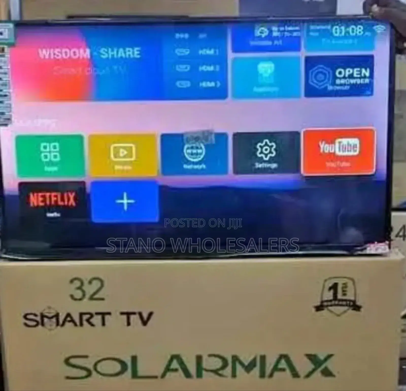Bluetooth Enabled Solarmax 32 Inch Smart Tv