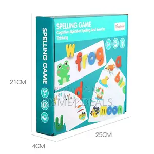 Montessori Wooden Spelling Game Alphabet Matching Toy for Kids Early