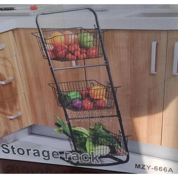 3-Layer Metallic Mesh Storage Rack –Pm - thumbnail 3