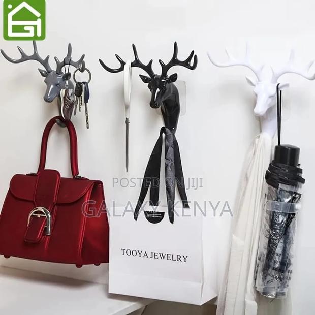 Wall Hanging Hook Vintage Deer Head Antlers - main view