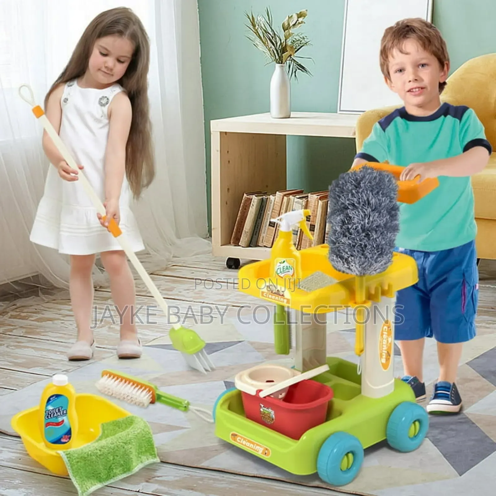 Kids Pretend Cleaning Play Set for Fun Learning Role Play
