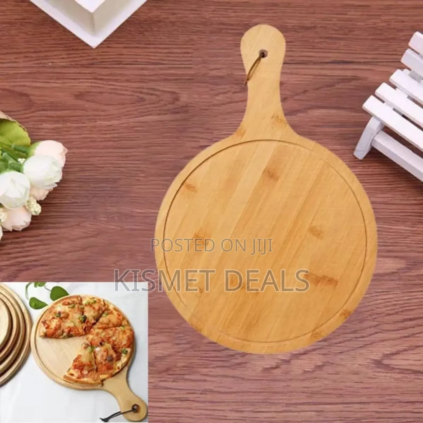 Bamboo Pizza Board Chopping Tray Plate-Pan
