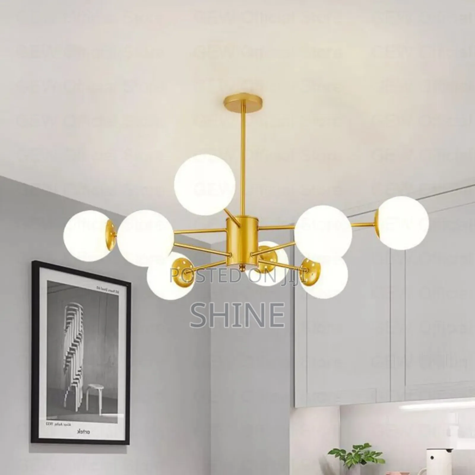 8 Balls Chandelier