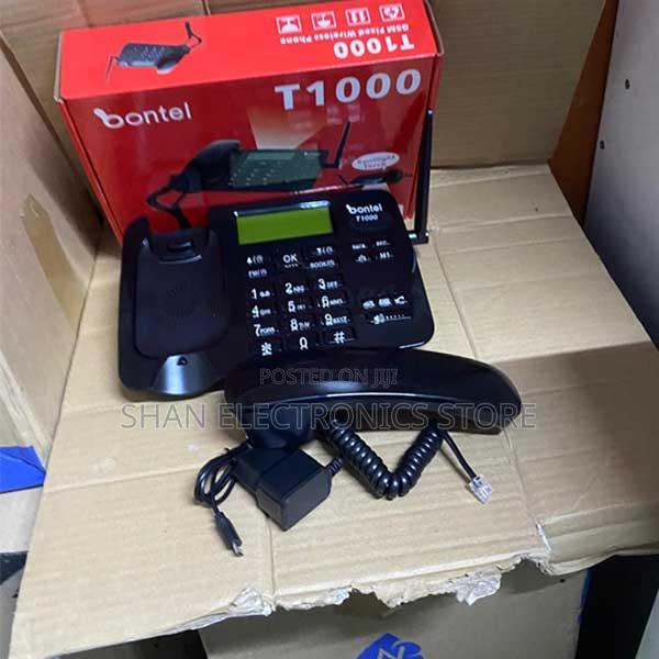 LCD Display High Capacity T1000fiexed Wireless GSM Desk Phone