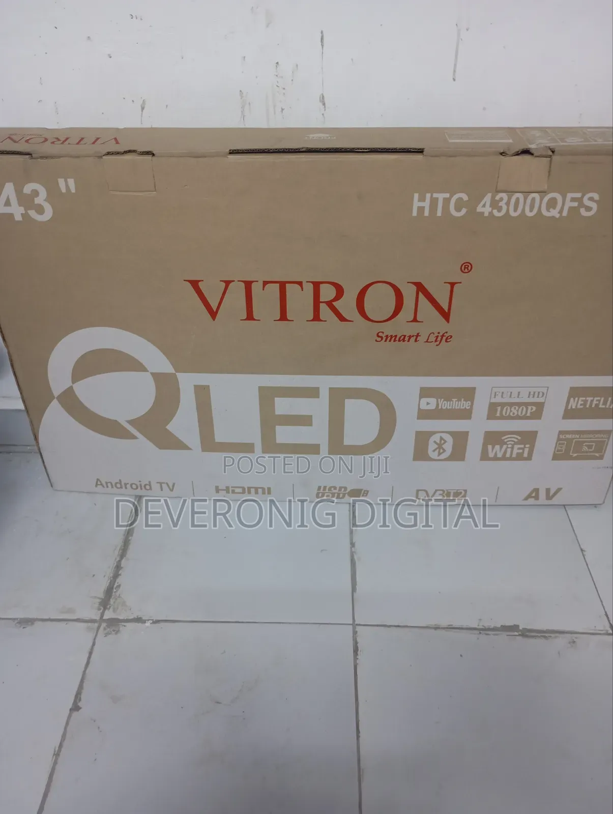 Vitron Qled Smart Android Tv Flameless 43inch