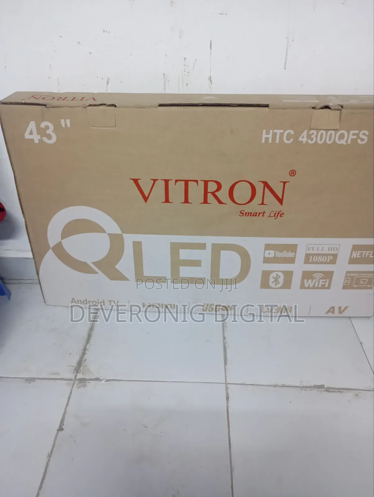 Vitron Qled Smart Android Tv Flameless 43inch