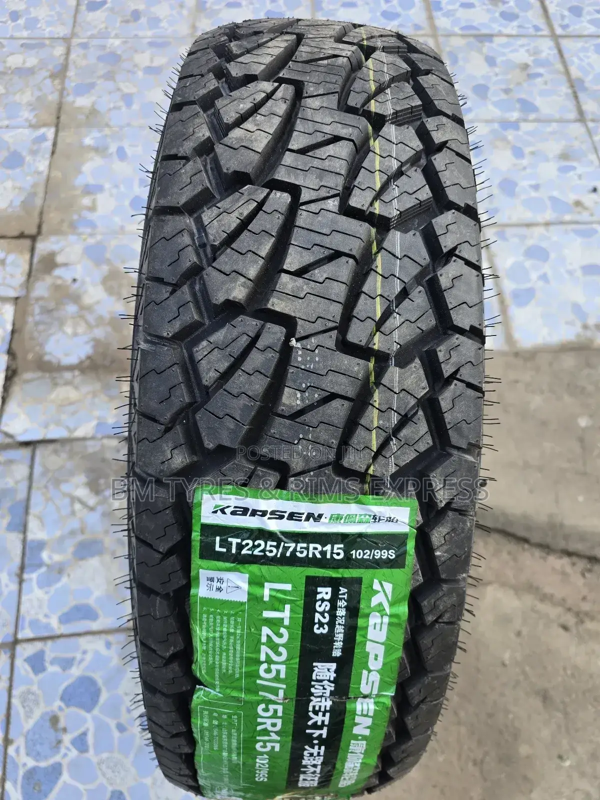 225 /75 R15 Kapsen Tyres (All Terrein)