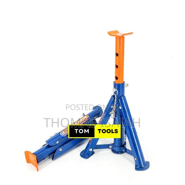 2pcs 3t 6600lb Foldable Adjustable Floor Jack Stand - thumbnail 3