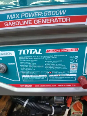 Total Gasoline Generator 5.5kw Self Start(Tp155001)Original Generator