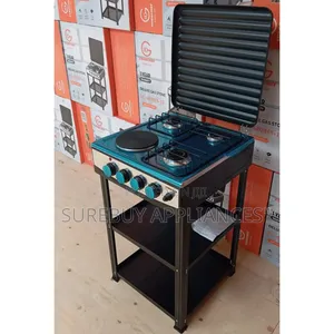 Eurochef 3-Gas 1-Electric Freestanding Cooker With Shelves