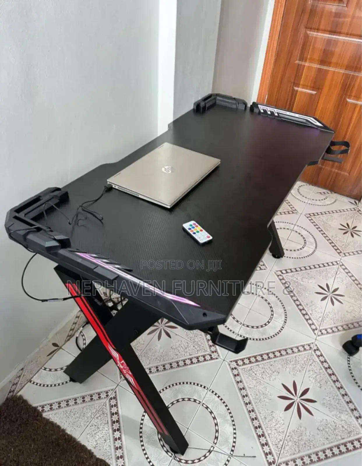 Gaming Computer Desk With Led Lights – Modern RGB Design