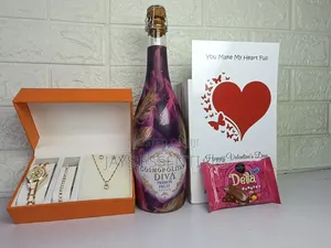 Chocolate , Sparkling Wine Luxury Jewellery Valentines Gift Set