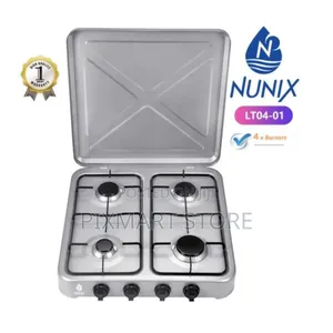 Nunix 4-Burner Full Gas Table Top Cooker – Stainless Steel Stove