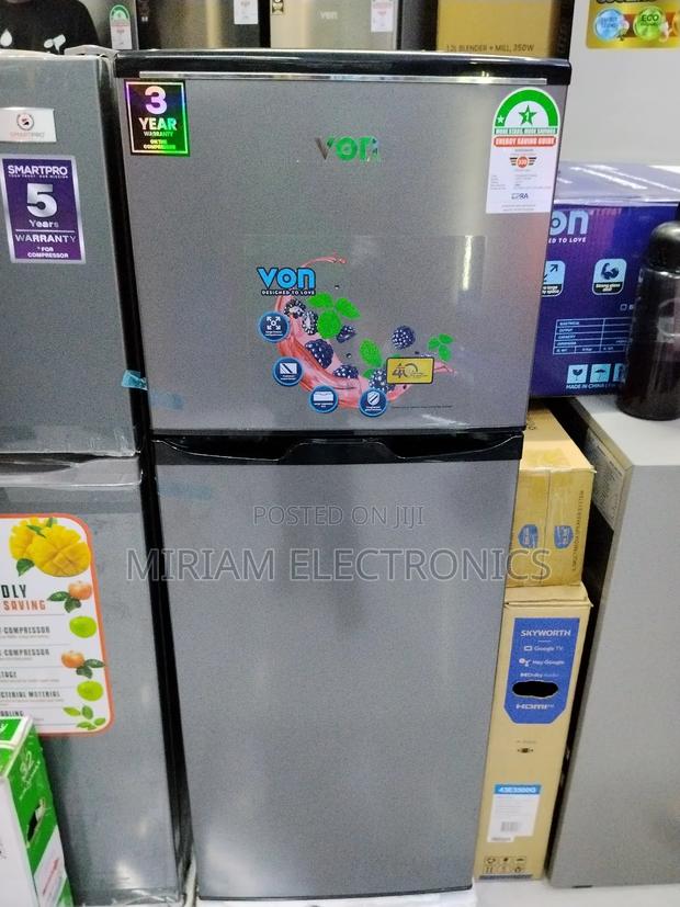 Von Vart-19dhs Double Door Fridge, Top Mount Freezer- 136l - main view