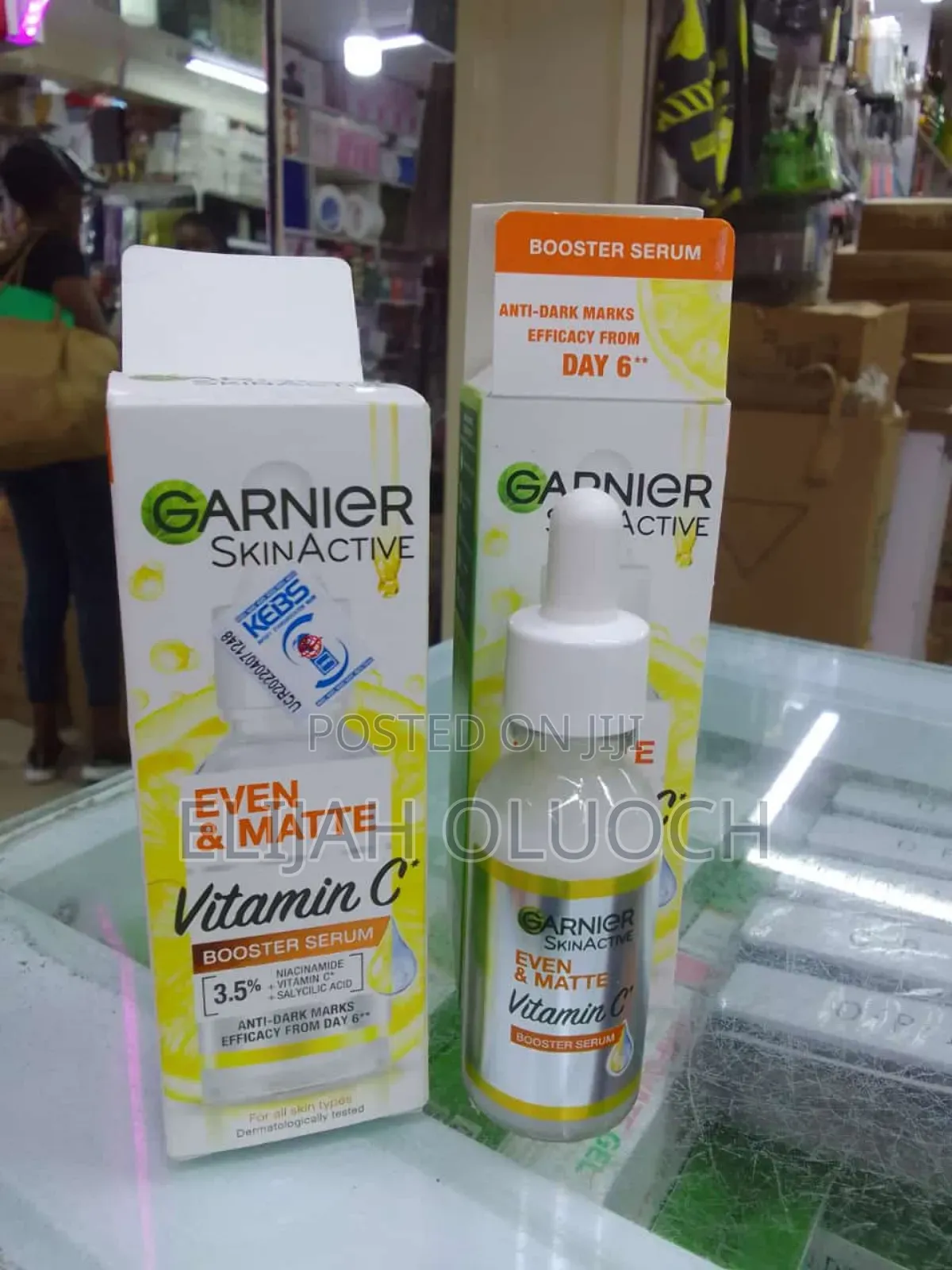 Garnier Skinactive Even & Matte Vitamin C Booster Serum.