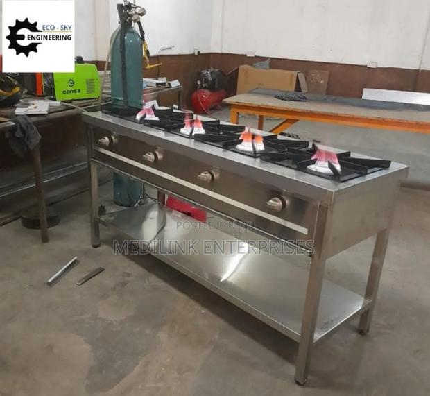 Custom Made Commercial Kitchen 4-Burner High Pressure Cookers