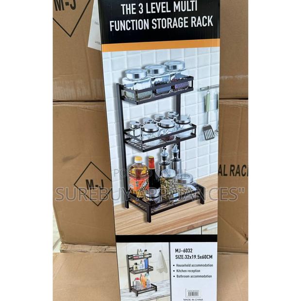 3-Layer Mini Storage Rack – Compact Organizer Shelf - main view