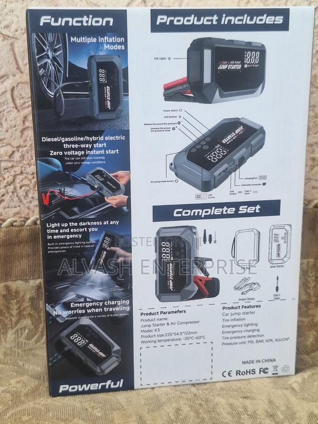 All-in-One Car Jumper Kit With Air Compressor - thumbnail 3