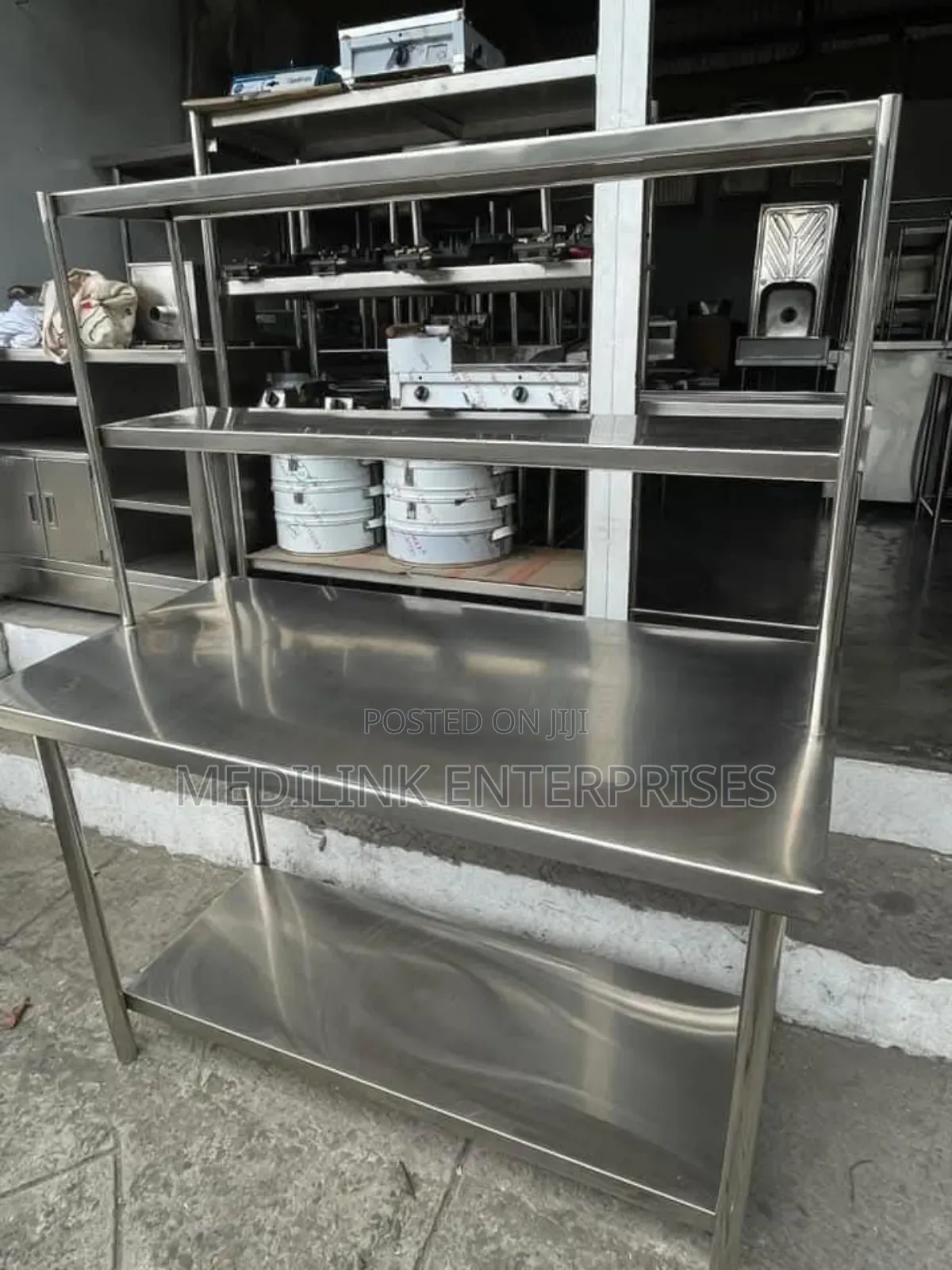 Cusom Fabrcated Stainless Steel Table E
