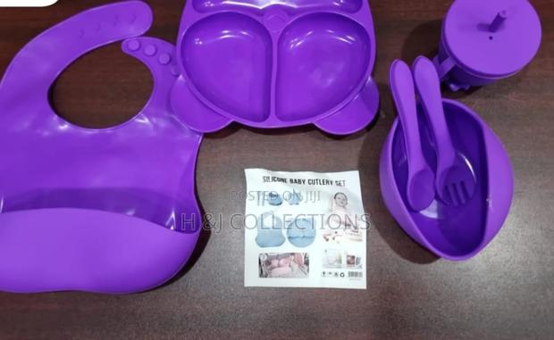 6in1 Purple Baby Weaning Feeding Set - main view