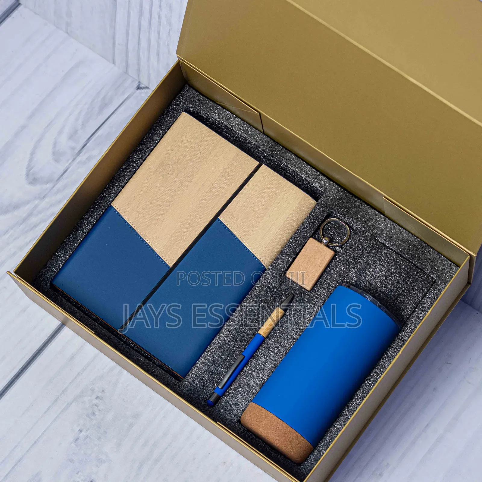 4pc Classic Valentine Gift Set: Notebook, Tumbler, Pen Key Holder