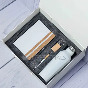 4pc Diamond Valentine Gift Set: Thermo Bottle, Notebook,Pen Key Holder