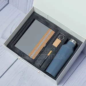 4pc Diamond Valentine Gift Set: Thermo Bottle, Notebook,Pen Key Holder