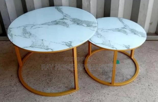 Marble White Nesting Coffee Table (Glass Effect)