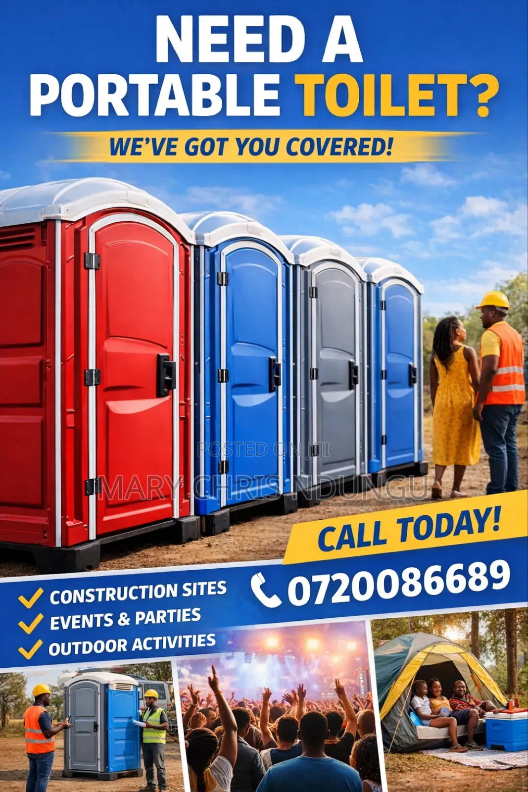 Mobile Toilets Available For Hire
