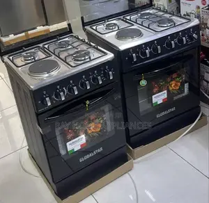 Black 50*55cm Globalstar Jet 3+1 Standing Cooker With Electric Oven