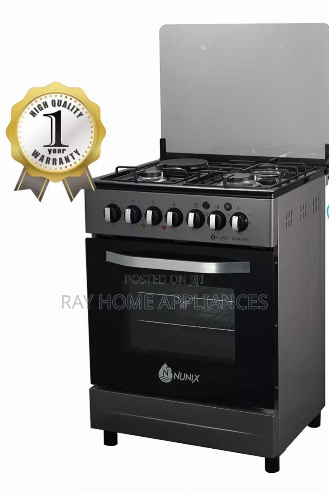 Nunix 60cm×60cm 3gas+1electric Freestanding Cooker With Electric Oven